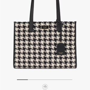 kate spade houndstooth market tote